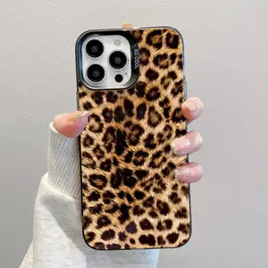 TPU Case for iPhone 16 Pro Max 15 Plus 14 13 12 11 XR XS Leopard fur pattern Aesthetic, Trendy, Pattern Phone Cover  case