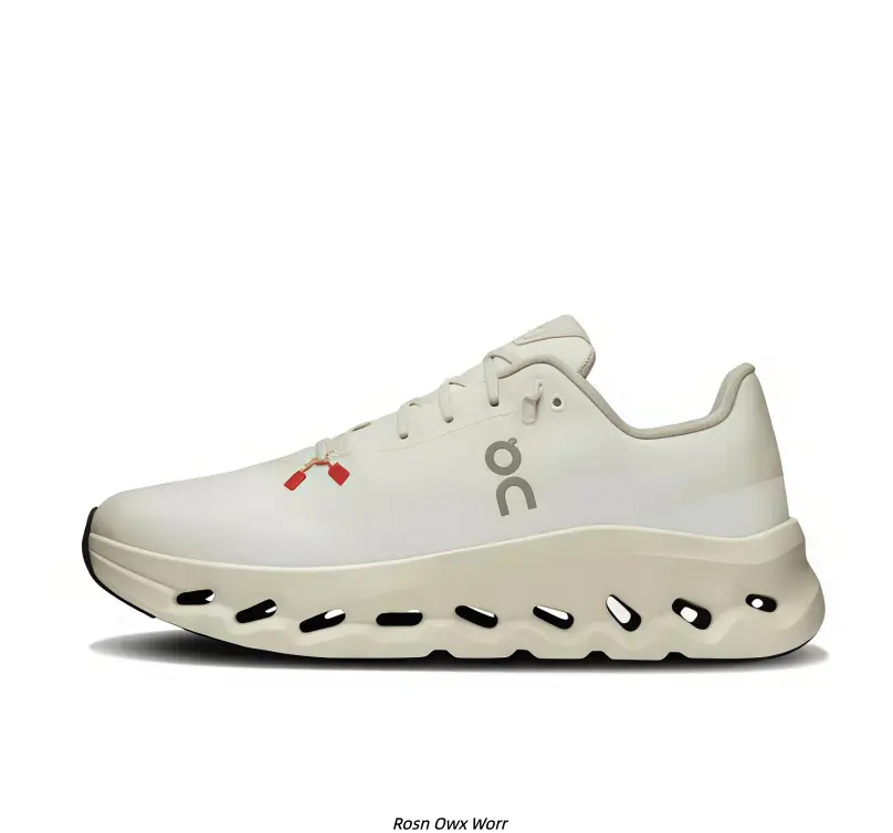 Solid Cream White Water Repellent Smooth Fabric Low Top Running Sneakers for Men Women, Slip-On Quick Lace Hollow Segmented Wave Cushion Midsole Non-Slip Daily Walking Shoes