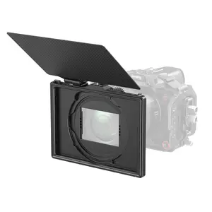 SmallRig Matte Box with Adjustable Clamp from 67mm - 82mm, with 4 x 5.65 Filter Frame, Top Flag, for DSLR Mirrorless Cameras - 4409