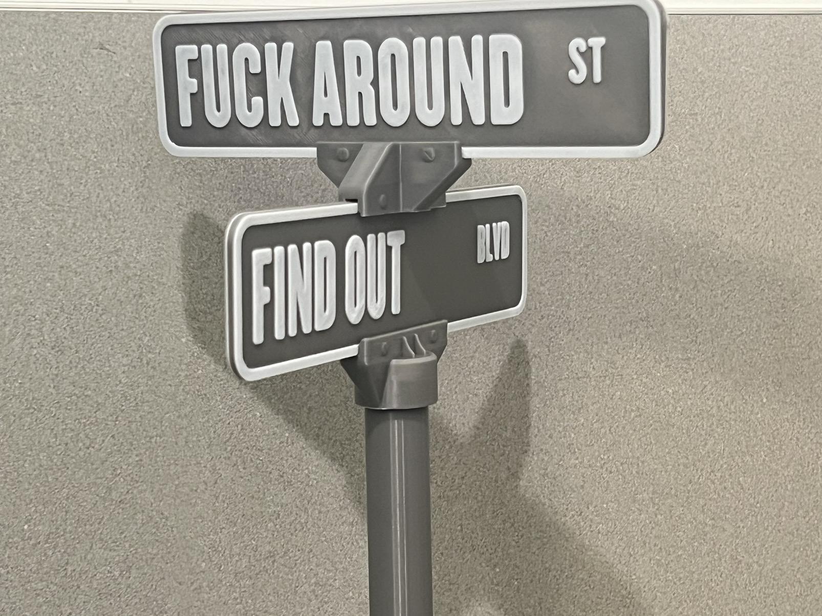 Fuck Around And Find Out Desk Sign Funny Office Decor, Restaurant & Bar Sign | Unique Gift Idea for Friends, Meme Street Style premium quality funny sign Fuck Around And Find Out Desk Sign Funny Office Decor, Restaurant & Bar Sign | Unique Gift Idea for Friends, Meme Street Style premium quality funny sign
