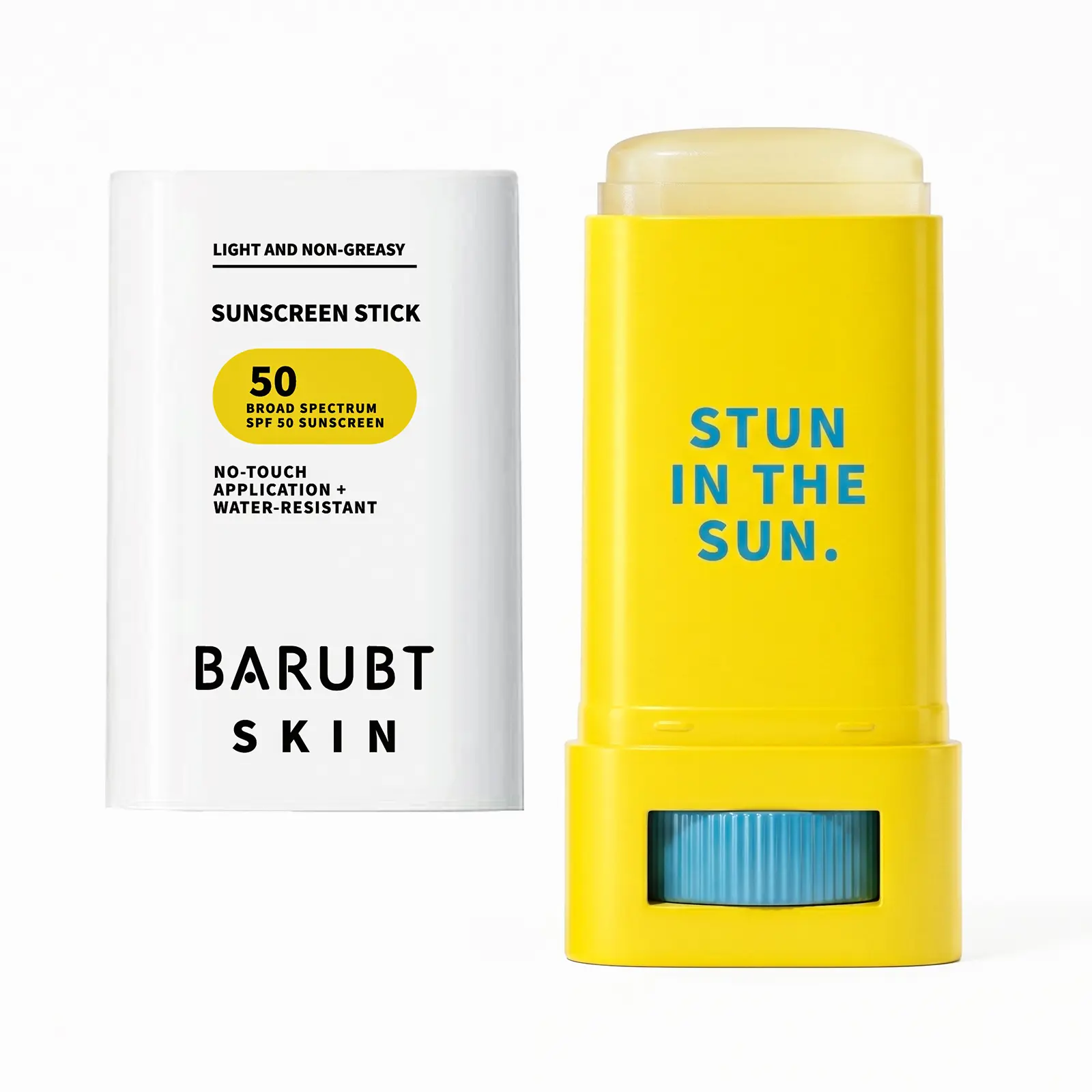 Refreshing Sunscreen Stick SPF50+ PA++++, Non-Sticky High UV Shield for Face & Neck, Waterproof & Sweat-Resistant Formula, Apply Before Outdoors