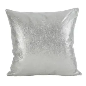 20"x20" Shimmering Metallic Design Down Filled Throw Pillow Silver - Saro Lifestyle
