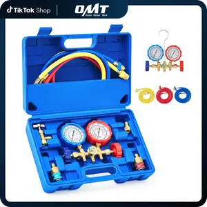 Orion Motor Tech 3 Way AC Diagnostic Manifold Gauge Set for R134A R12 R22 R502 Refrigerants with 3FT/5FT Hoses Self Sealing Puncturing Can Tap Car Repair Tools fathersdaygift #TikTokShopStockUp