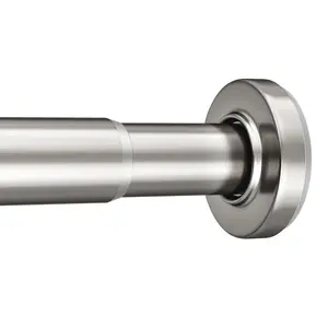 AmazerBath Spring Tension Shower Curtain Rod, Heavy Duty Shower Curtain Rod Rust Proof Bathroom Curtain Rod, Adjustable Shower Curtain Rod No Drill Wall Easy Segmented Installation