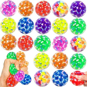 24 Pack Stress Balls Bulk, Squeeze Balls Small Sensory Balls for Adults Kids Teens School Anxiety Stress Relief Squeeze Fidget Toys Exchange Gift,Easter Party Favors,Classroom Prizes Birthday Gifts
