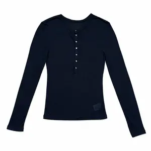 Slim Fit Sheer Henley
