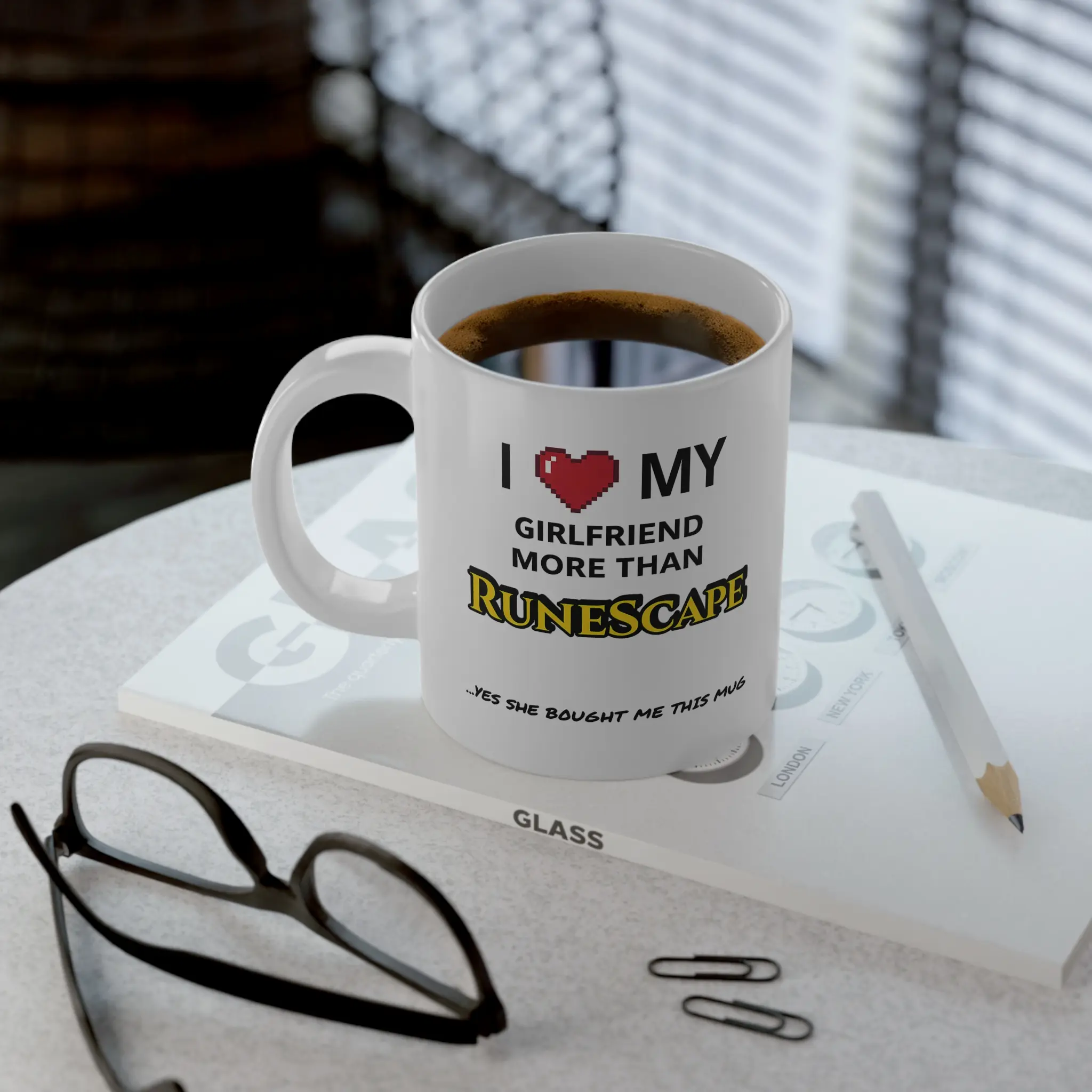I Love My Girlfriend More Than RuneScape Mug, Funny Gamer Gift Cup, OSRS Inspired Coffee Mug, Boyfriend Gaming Humor, Nerdy Relationship Gift Idea