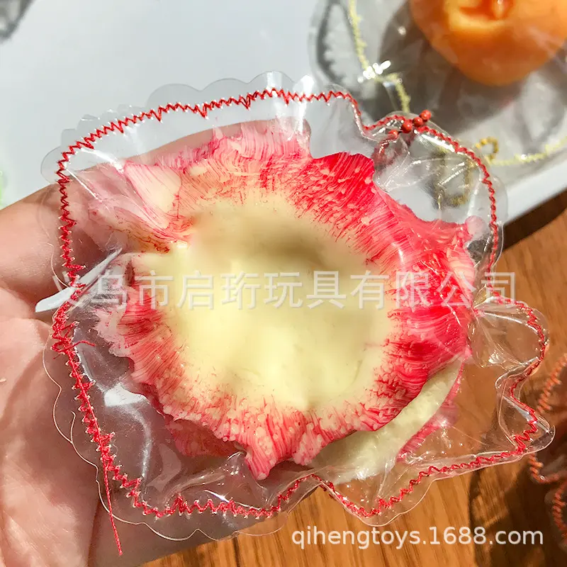 Super realistic soft and mushy texture, squeezing and relaxing toy, apple, orange, persimmon, fruit, sticky bag, slow rebound squeezing and music