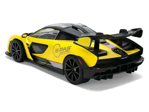 McLaren Senna Yellow Metallic with Black Top 1:24 Diecast Model Car by Jada