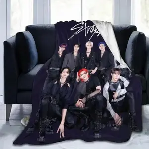 K-Pop Stray Throw Blanket for Kids Girls Women Soft Cozy Warm Flannel Fleece Blankets Couch Bed Sofa Camping Travel Gifts birthday gift