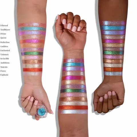 Single Duo Chrome Glitter Eyeshadow by Adriana Nichole Cosmetics, Ethereal Color Shifting Shimmer Makeup