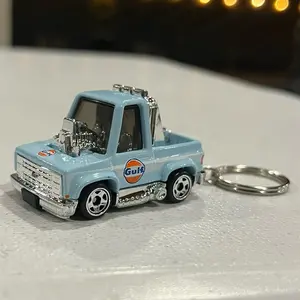 HW Toon Chevy Silverado diecast truck custom Keychain 1:64 scale