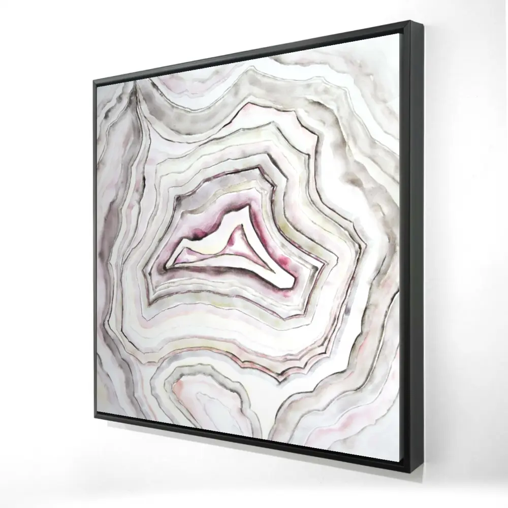 212 MAIN Framed Spiritual Geode Canvas Print - 24x24 in, Mindfulness Geode Pattern Artwork, Elegant Decor Inspo, Artwork Panel Wall Arts, Tranquil Bedroom Home Decor, Gift for Home Supplies Enthusiasts
