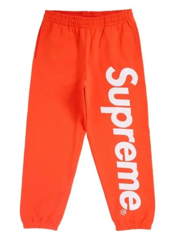 Supreme Satin Applique Sweatpants - Orange - TikTok Shop