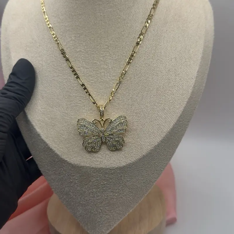 Chain with a butterfly in 14k gold-filled
