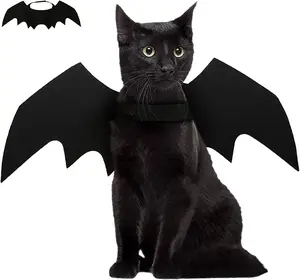 Halloween Pet Bat Wings Cat Dog Bat Costume Cute Black Cat Bat Wings Cosplay Puppy Cat Dress Up Accessories