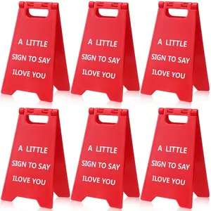 6 Pcs Valentine Decor A Little Sign to Say I Love You Romantic  Mini Valentine's Sign Funny Table Desk Decor Valentine Office Decor Birthday Anniversary Wedding Valentines Gifts for Her Him Lovers Couples