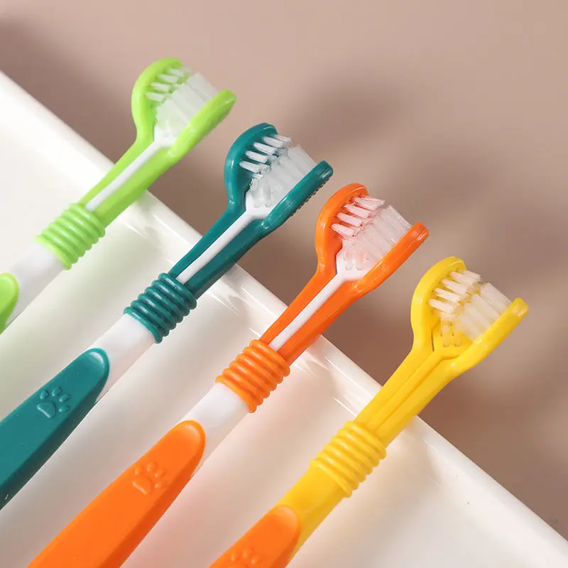 Pawfy Plastic Pet Toothbrush for Dogs & Cats - Soft Bristles, Gentle Clean for Healthy Oral Care