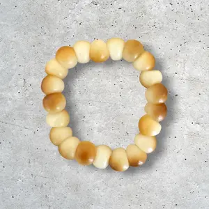 Bodhi Garlic Bead Fidget Bracelet, Extra Large, for Stress Relief and Focus Enhancement