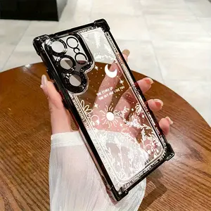 Phone Case: Sun and Moon Phone Case Compatible with Samsung Galaxy S25 S24 S23 S22 S21 FE Ultra Plus 4G 5G, Shockproof Clear Soft Back Cover, Ideal Gift for All Seasons