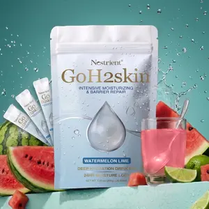 Nestrient GoH2skin Deep Hydration & Barrier Support Powder - Electrolytes, Ceramides & Vitamin C Drink Mix 7.05 oz