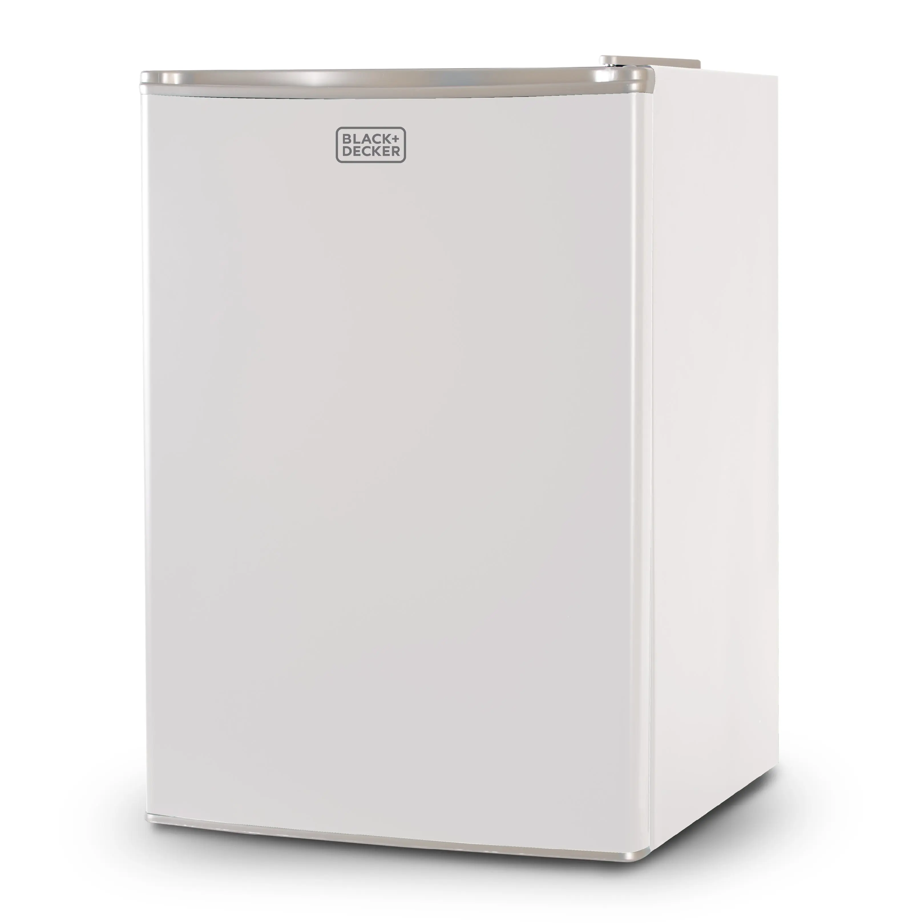 BLACK+DECKER 2.5 Cu. Ft. Compact Refrigerator, ENERGY STAR Certified, Single Door Mini Fridge with Chiller Compartment, Personal Fridge for Home or Dorm Room, R600a Refrigerant, BCRK25W, White