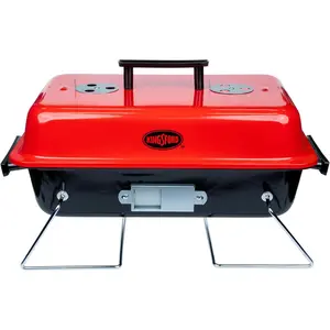 Tabletop Charcoal Grill,, Compact Grilling and BBQ, 17" Rectangular, 170 Sq In Cooking Surface