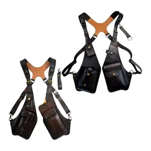 Shoulder Harness Bag Steampunk Double Wallet Underarm Bag Waist Pack  Anti  for Men Women