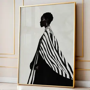 Afrocentric Wall Decor, Contemporary Artwork, African Art, Black Woman, Ethnic Print Art, Abstract African Woman