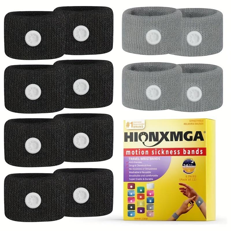 Anti-Nausea Wristbands, Motion Sickness Relief Bands, Sports Compression Wristbands and Finger Straps, Suitable for Car, Sea, Air Travel, Wrist Accessories