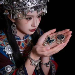 Miao Silver Three-Soul Guard Set • Home Calming & Protective Jewelry