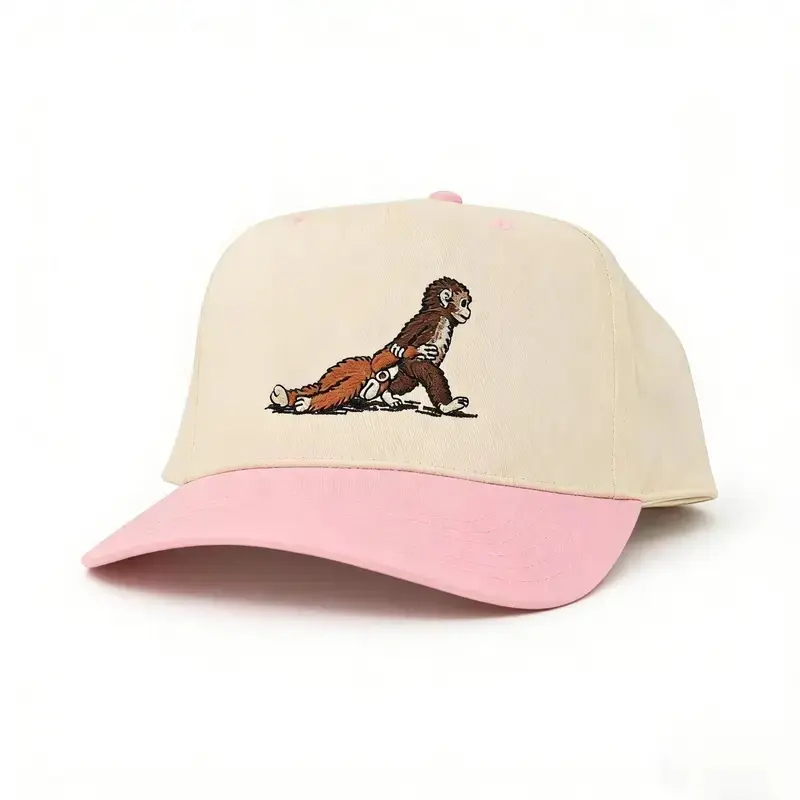 [COMBO 2 SAVE 50%] "Punch Monkey" Embroidered Trucker Hat - Premium Quality Adjustable Snapback Hat for Men & Women, Funny Party Gift, Streetwear Accessory, Hats Bestie & Bridesmaids