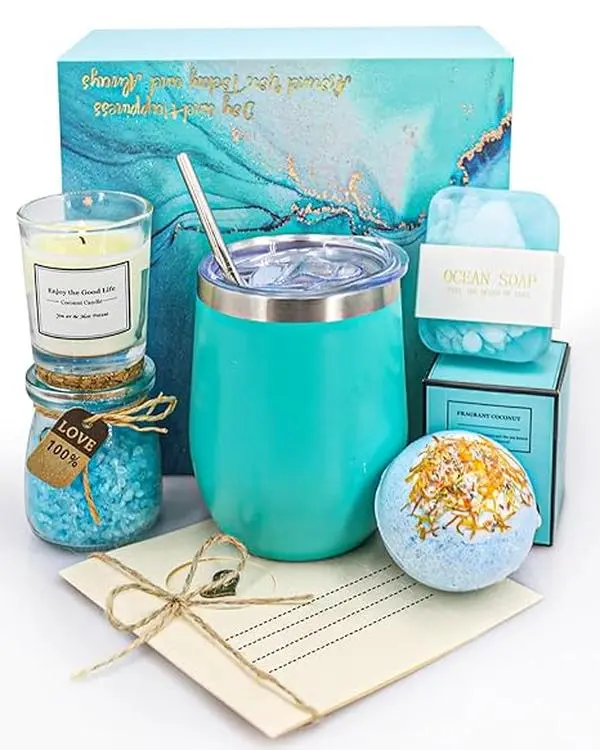 Bath Relaxing Spa Gift Basket Set, Self Care Gifts Unique Anniversary Gifts, Birthday Gifts for Women, Mothers Day Gifts