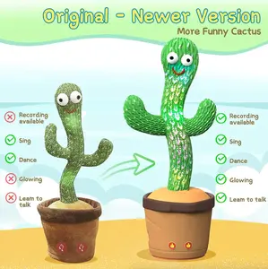 Dancing Cactus Plush Toy - The Ultimate Fun Electronic Recording Doll with 120 Songs - A Perfect Gift for Kids of All Ages!