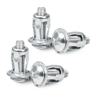 [Live Stream Exclusive Offer] 90-Pcs Petal-Shaped Expanded Metal Rivet Lock Nut Set, Heavy Duty Carbon Steel High Strength Industrial Hardware Bolts with 3 Sizes (M4, M5, M6), Three Sizes