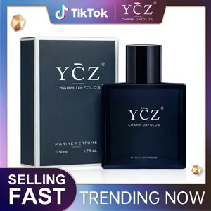 YCZ Midnight Marine Eau de Parfum 1.7oz Aromatic Woody Fragrance for Men with Bergamot Vetiver Leather Citrus & Musk Notes Ideal Gift Choice
