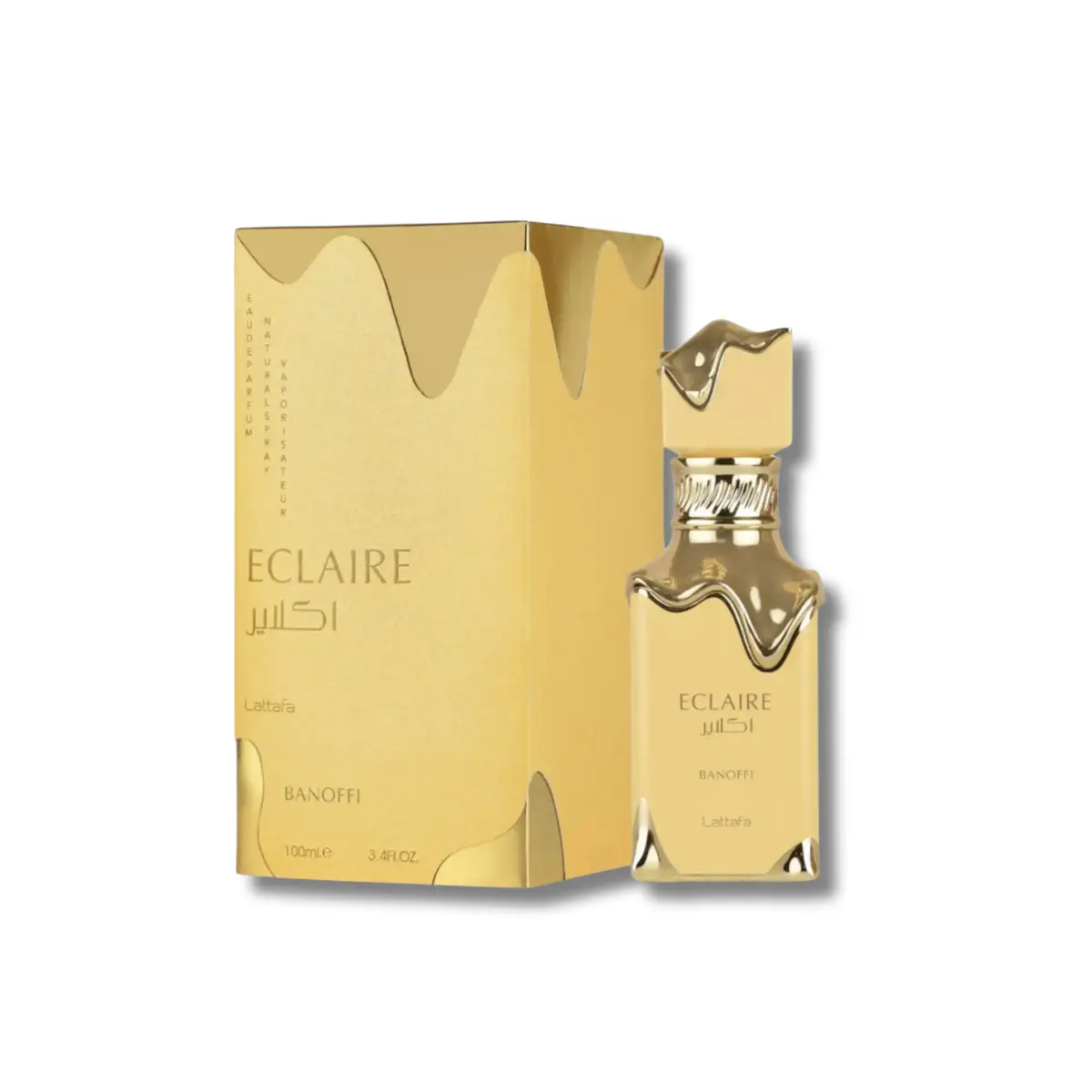 Lattafa Eclaire Banoffi Eau de Parfum, 3.4 fl oz Unisex Gourmand Fragrance with Banana Caramel, Vanilla & Musk Notes, Edp, Vanilla Scents