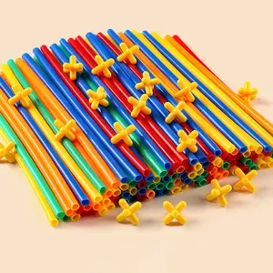 Straw Building Blocks, Educational Puzzle Toys for Kids Ages 3-6, DIY House and Castle Construction Set, Early Learning Fun