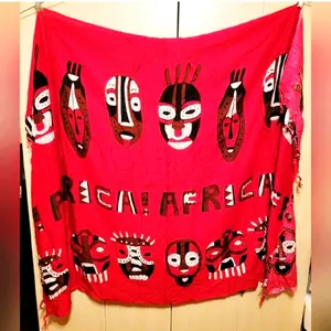 African Mask Sarong Bikini Cover Up Wraps for Beachwear