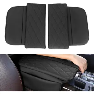 Leather Center Console Cover for BMW 2019-2025 2026 X5 G05 X7 G07 2020-2025 X6 G06, Protective Waterproof Armrest Cover with Side Storage Pocket Car Seat Organizer Interior Accessories