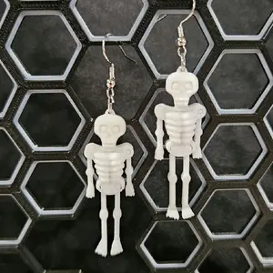 Skeleton Earrings - Unique Design with Skeleton Shape, as shown in the Image