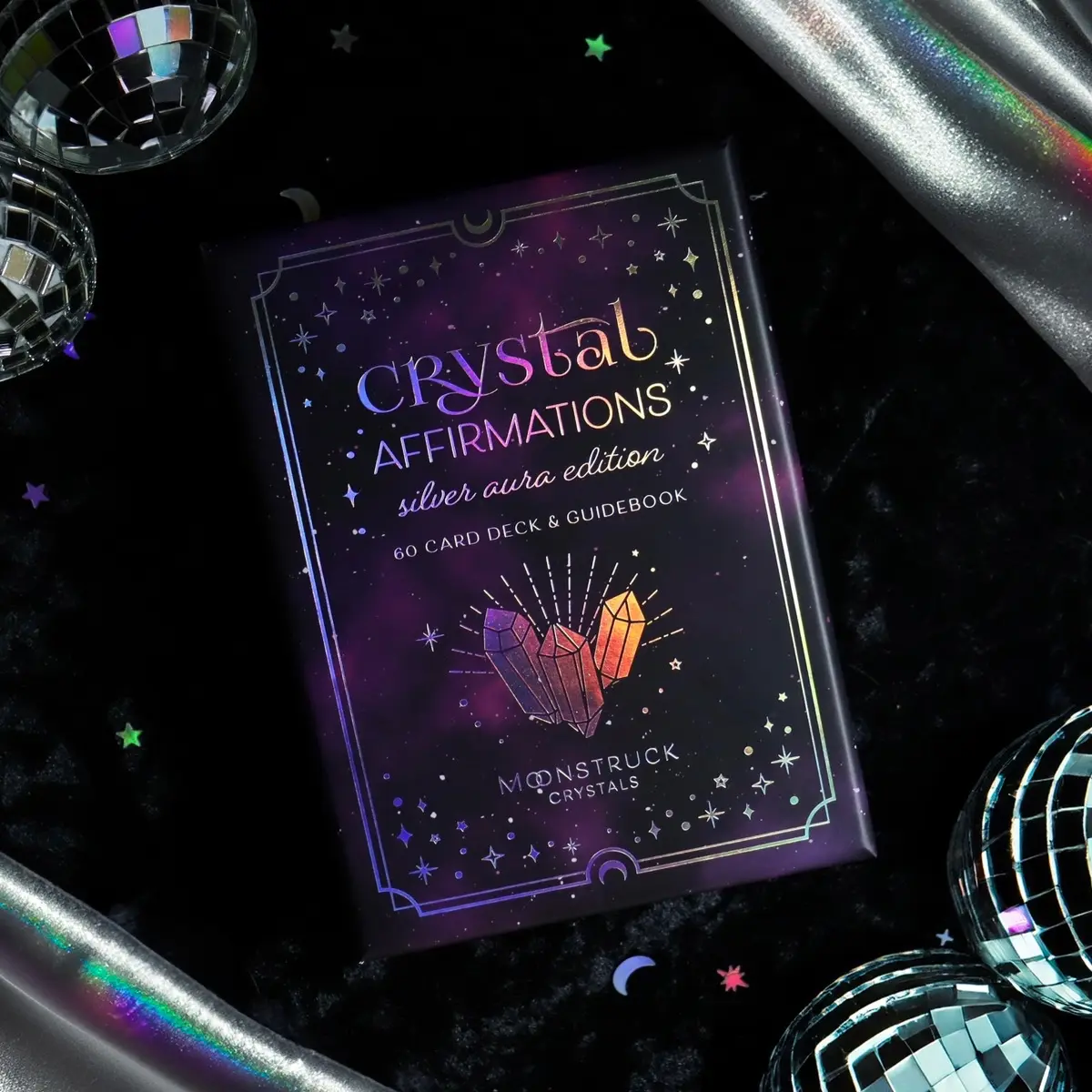 SILVER Crystal Affirmations Card Deck family