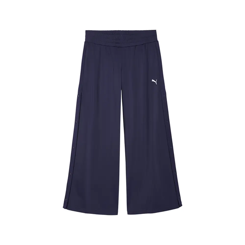 PUMA Womens Wardrobe Essentials Low Rise Popper Pants Casual - Purple