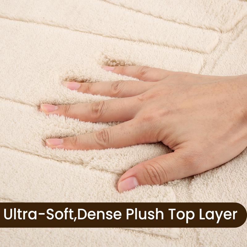 FAMVAL Large Size Fluffy Rainbow Rug Plush Area Rug Non-slip Soft Shaggy Ultra-comfortable Cool Carpet Mats for Living room Bedroom Nursery Home Decor Milky White