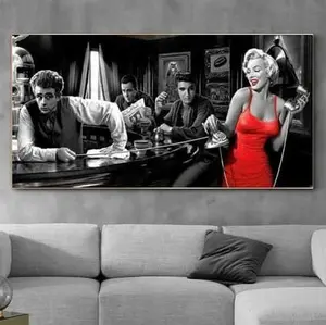 Classic Marilyn James Dean Famous Singers Artist Legends Posters Prints Wall Art Pictures Red Dress Home Decor Poster No Frame  Photo Hanging