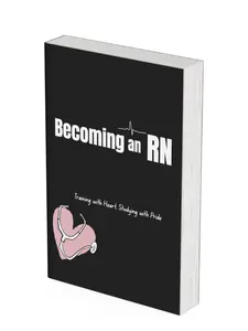 Hardcover - Becoming an RN Nursing Student Study Notebook Hardcover 120 Pages Guided Study Tool for Nursing School Future RN Note Templates Daily Lecture Review Notebook with Lab Value Reference Section