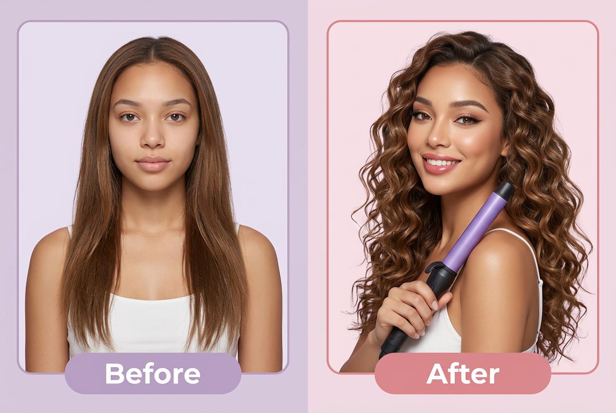 3-Barrel Deep V Wave Curling Iron American Latin Wave Hairstyle  2026 New Upgrade Adjustable Temperatures Fast Heating Silicone Cover  HairTutorial