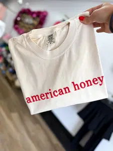 American Honey Puff Print Graphic Tee | Comfort Colors Shirt