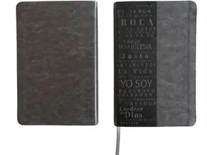 Biblia RVR 1960 Large Print Handy Size Simil Piel Gris Names of God Spanish Edition Bonded Leather Hard Cover