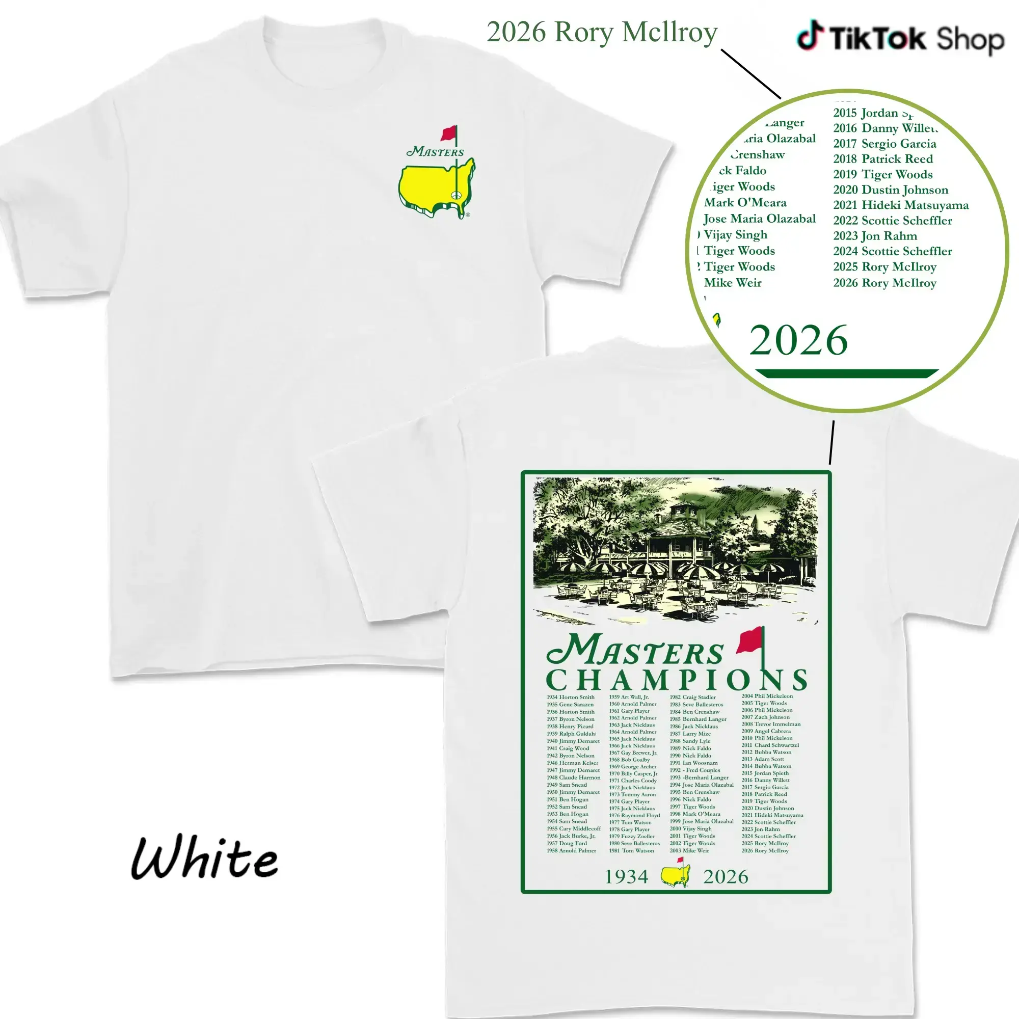 2026 Masters Tournament 92 Years Augusta Golf Cup Short-Sleeve Breathable Basic Unisex Garment Apparel, Men's/Women's Golf Tournament T-Shirt hhr01